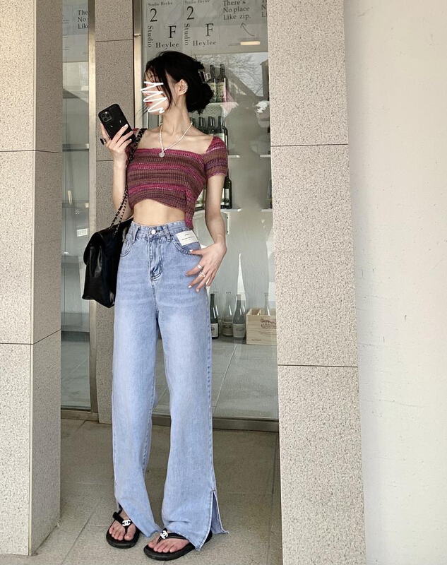 [ten. Ten] fashion loose high waist slim jeans 3336# WPL
