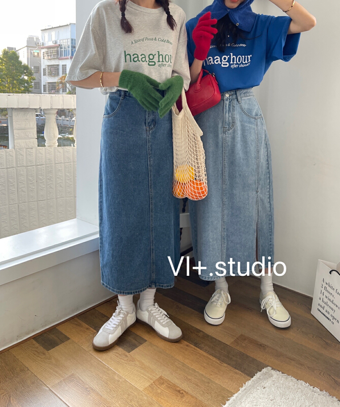 New year in early spring! [VI +] fashion Korean denim skirt 8805# LSW
