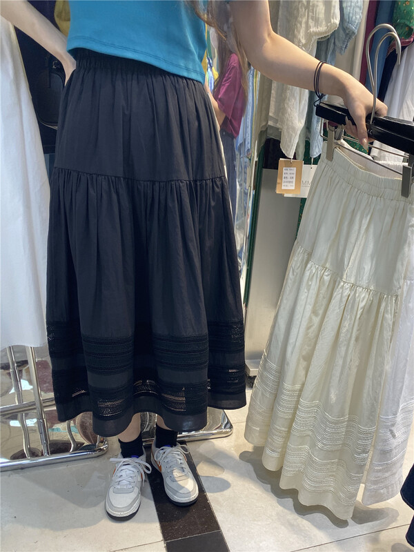 New in early summer! [mm. C] Korean elastic waist A-line versatile skirt 82237# lwy