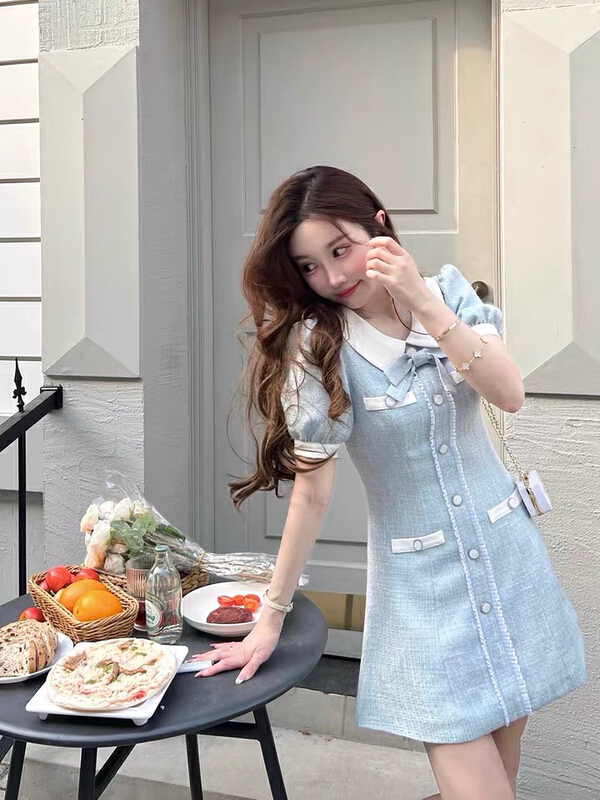 goods in stock! New in early summer! [Kiki studio] little fragrance, famous lady, elegant temperament, lady dress 5757# hjy