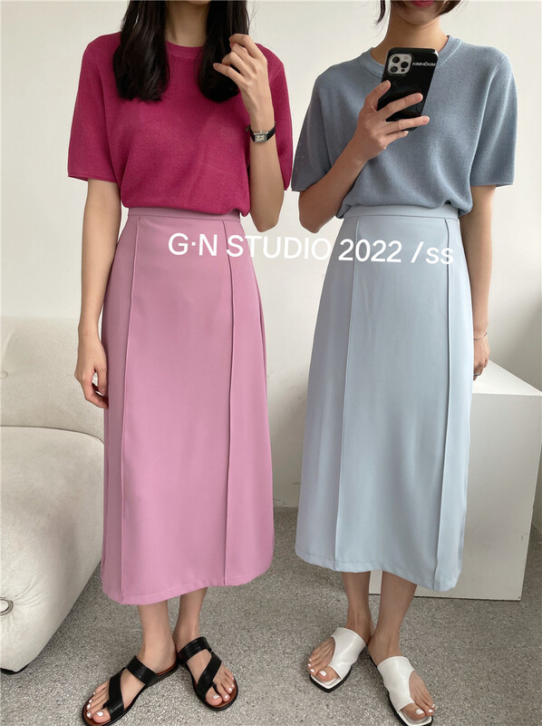 New in early summer! [g · n] commuter style mid length skirt 18071# hjy