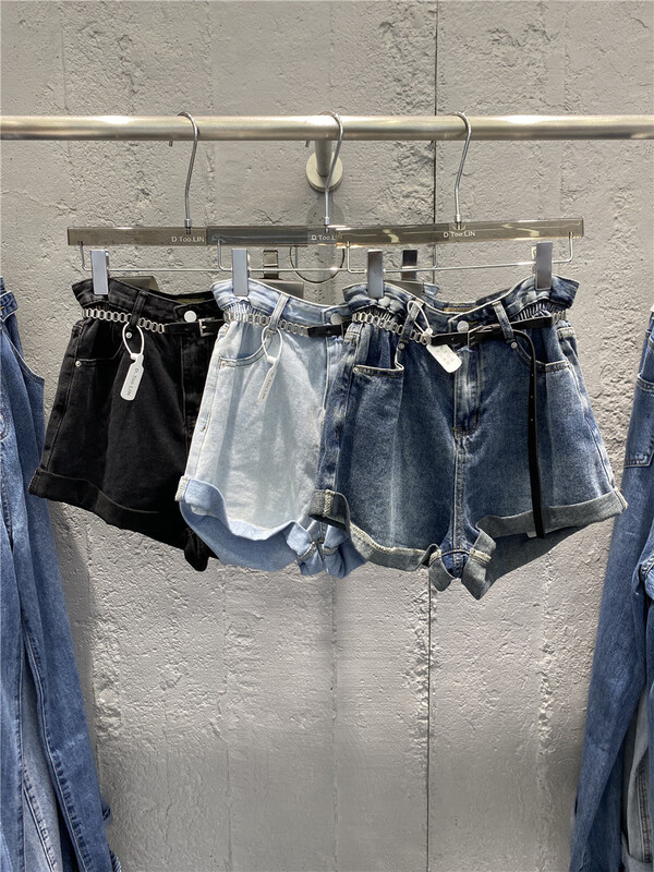 [dtoo. Lin] Korean wide leg versatile denim shorts (with belt) hy266# ozq