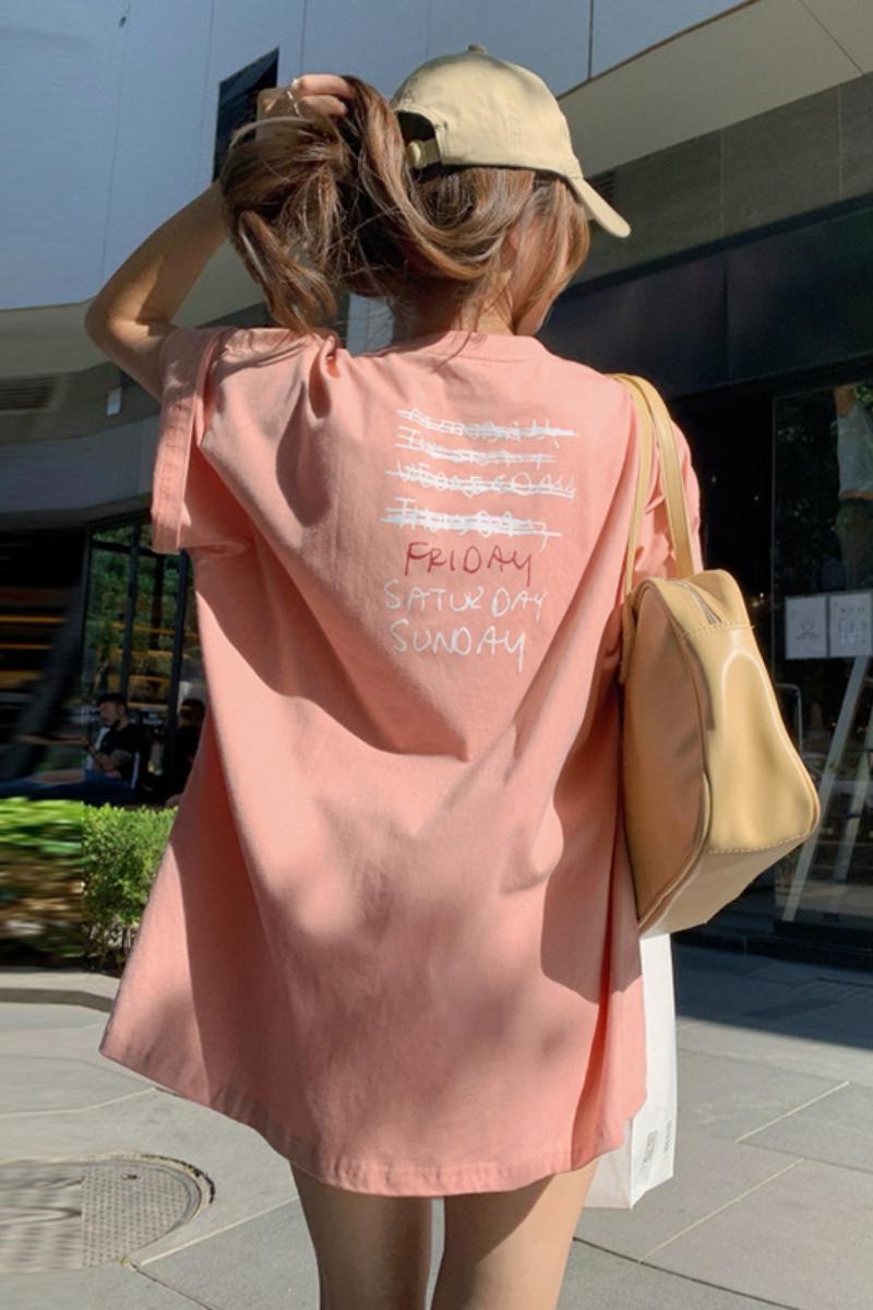 Smiling face short sleeve T-shirt women's new summer design feeling loose lower body missing half sleeve student top women