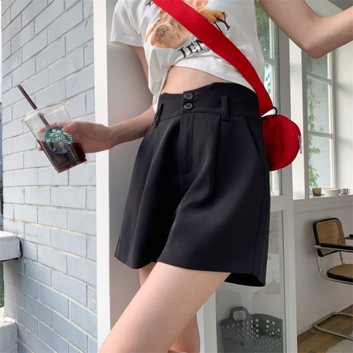 Advanced Design Sense Suit Shorts Women's Summer Korean 2022 New Skinny High Waist A- Word Wide Leg Pants Hot Pants