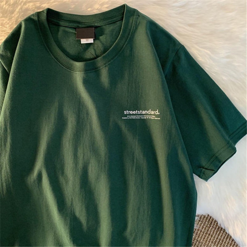 Cotton bonded loose Korean version of European and American ins fashion street style half sleeve top