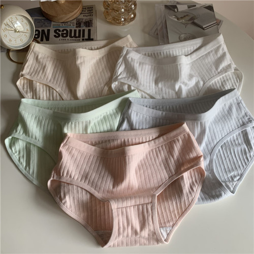 Real price Korean girls' sweet macron candy simple pure cotton pit strip women's student triangle underpants