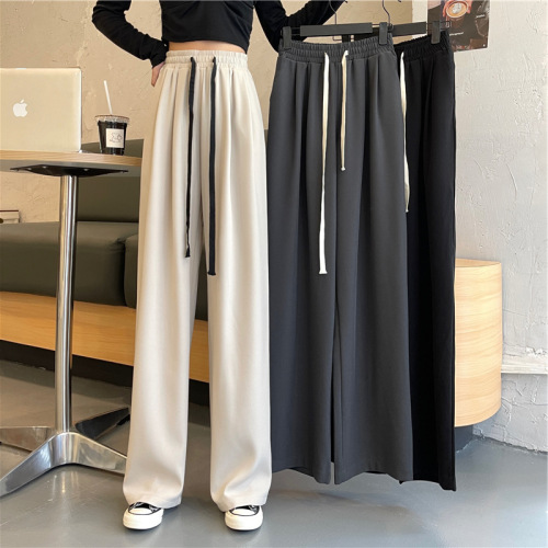 Wide leg pants 2022 new style slim down pants for all purpose floor dragging in spring and autumn loose casual pants for women