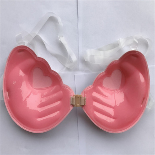 Real shooting without price reduction thickened palm cup invisible bra front buckle gathered chest paste wedding dress underwear