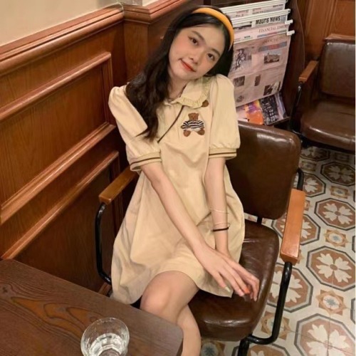 Polo doll collar Japanese retro first love dress gentle little dress new summer girl