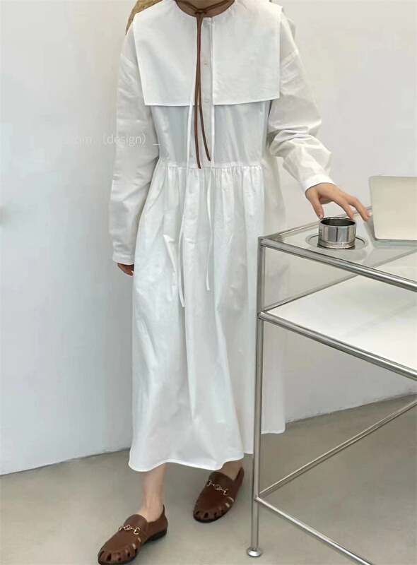 [replace] Korean baby collar solid shirt dress 10705\xyy