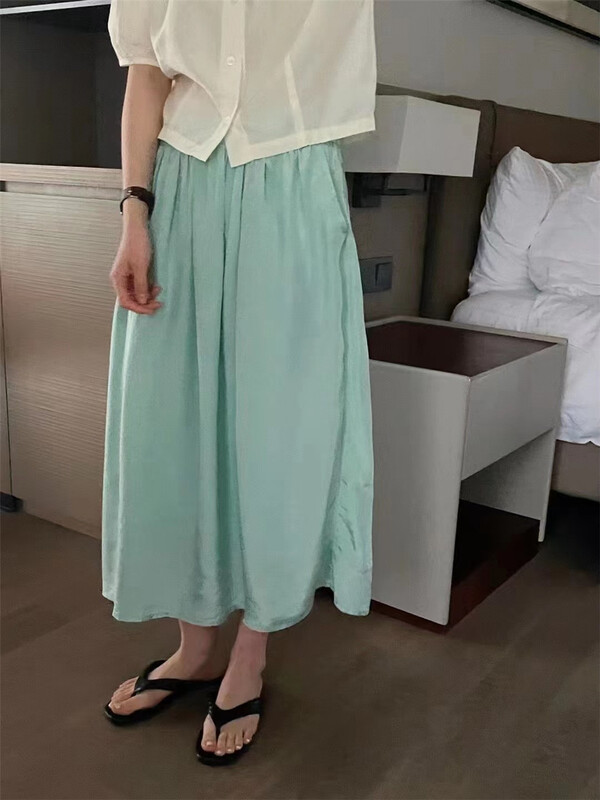 [IU room] Korean loose Tencel skirt ys1-1113\xyy
