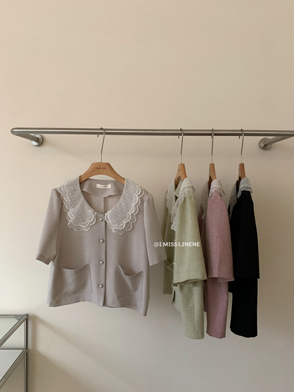 In early summer! [Imiss] fairy lace collar single breasted short coat (only selling short coat) cx3311\lsw