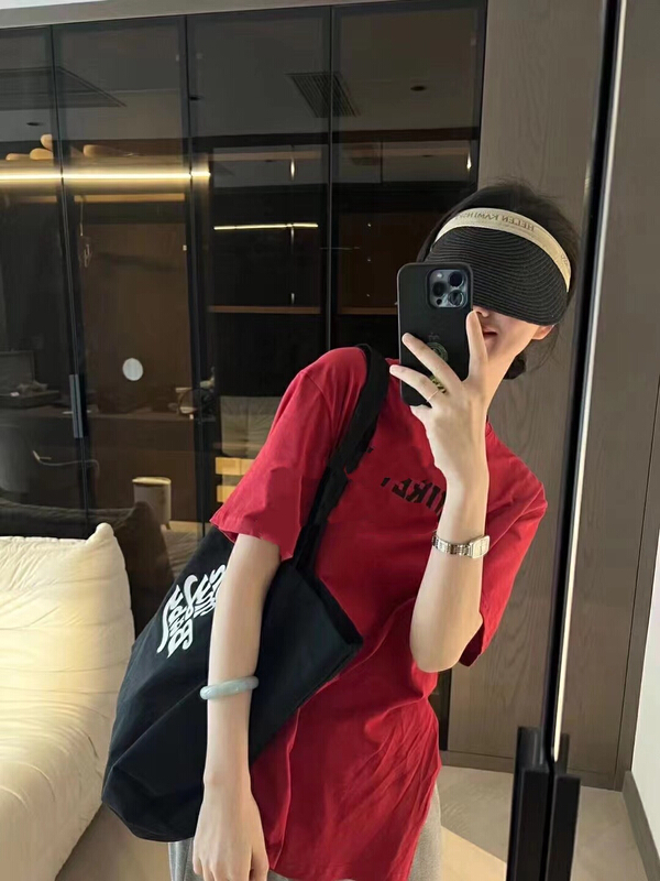 [TZM] letter fashion loose short sleeve T-shirt 6310\lsw