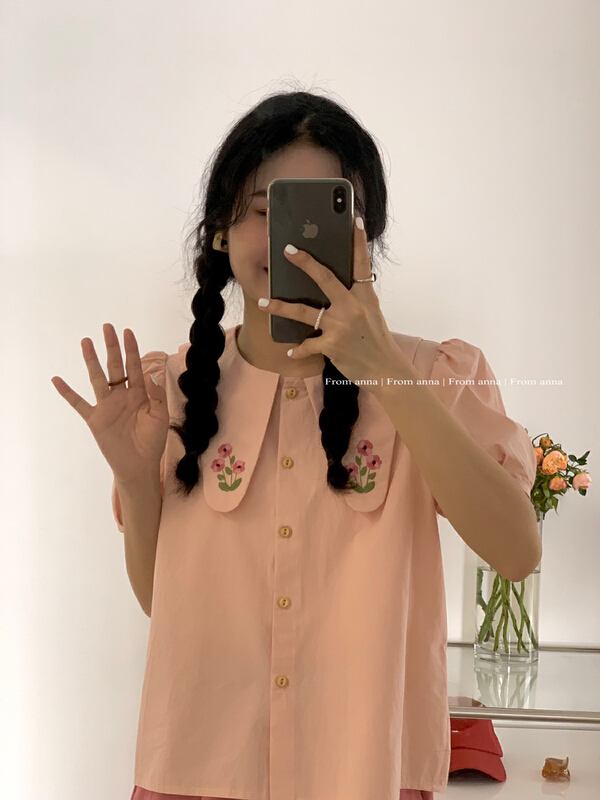 New in early summer! [from Anna] embroidered simple comfortable blouse 6155\lsw