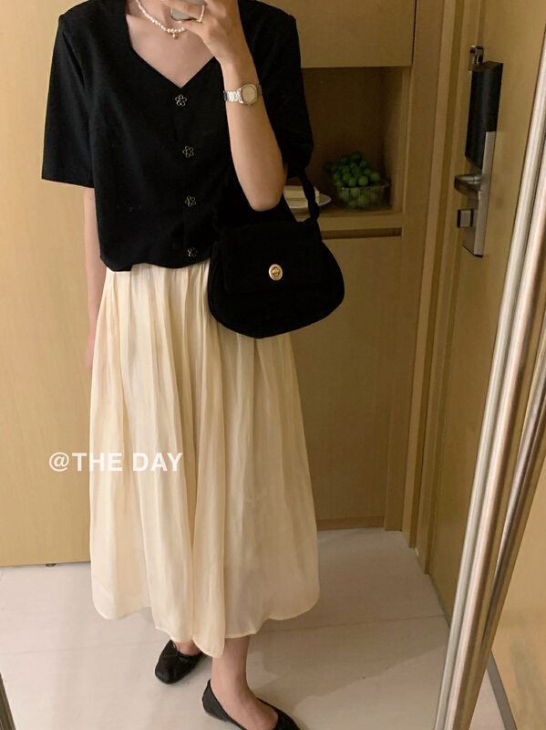 [the day] Korean Mermaid Ji elastic waist skirt 18967-\ll