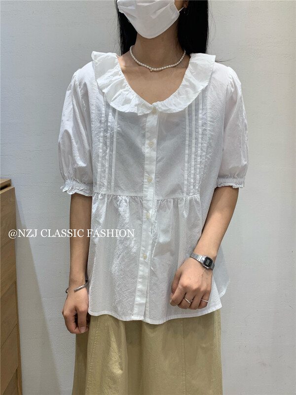 [NZJ] single breasted comfortable Korean shirt 820168\l