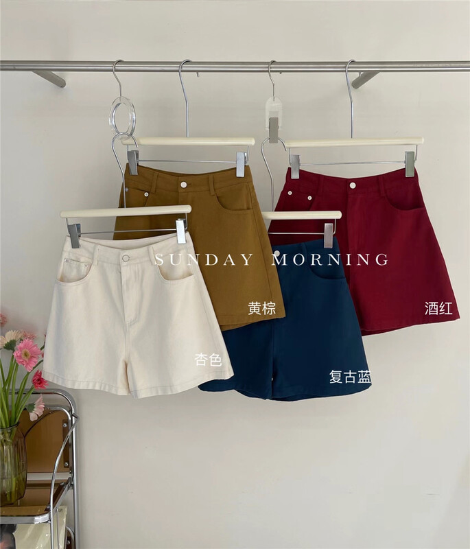 [Sunday morning] Korean pure color versatile casual shorts 9169\zjy