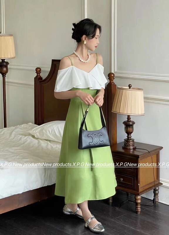 [x.p.g] Korean slim Sling Dress 21152\hjy