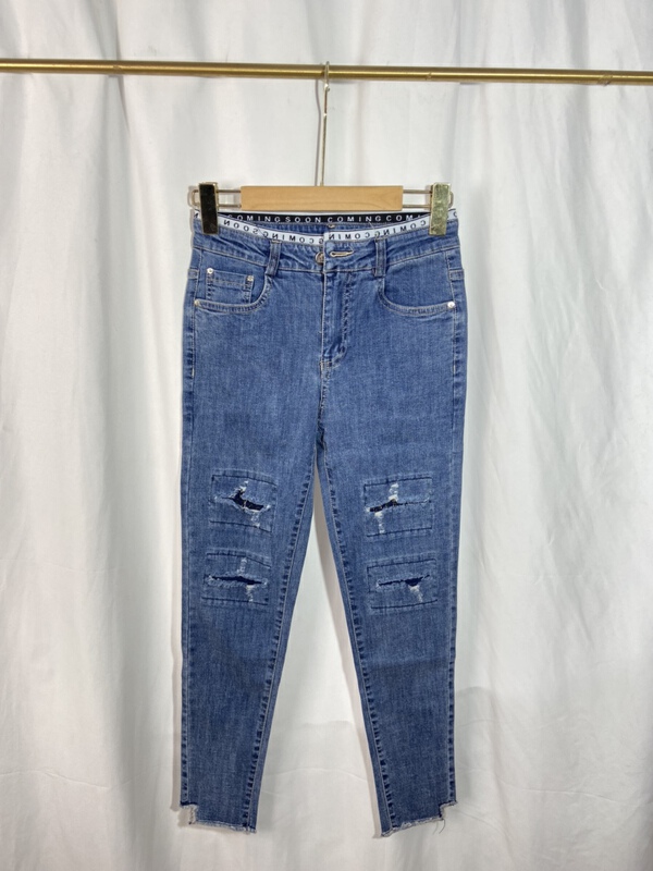 [Yi show shop] letter fashion skinny jeans 1690\cl