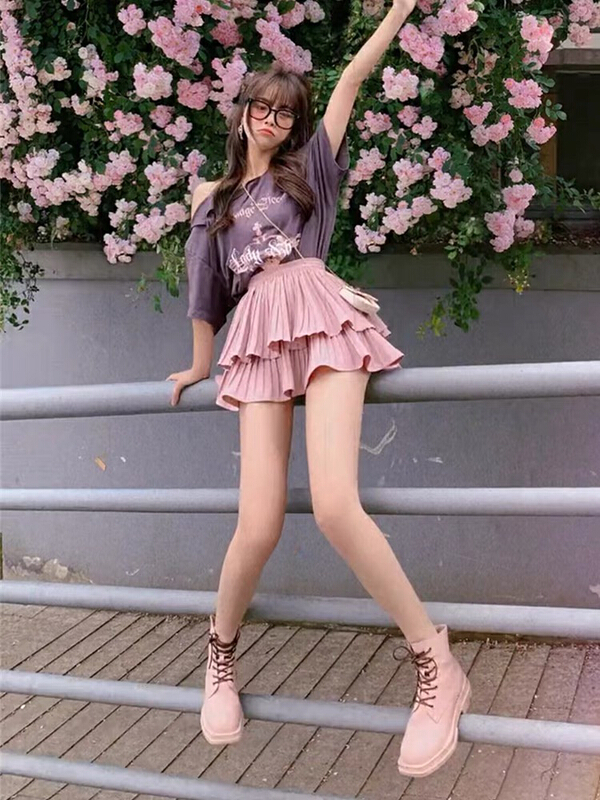 [m2+] letter off shoulder fashion short sleeve T-shirt (T-shirt only) 8130\wtt