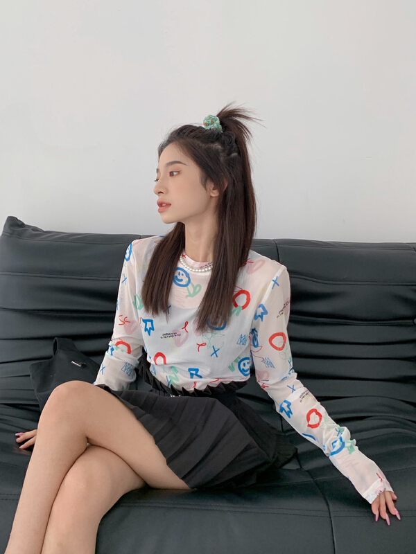 [rainbow] fashion pattern printed shirt 08180\wtt