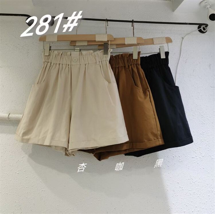 [Shangpin Wanqian] basic versatile high waist casual shorts ys1-281\hjy