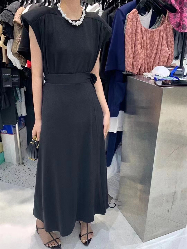 [Yan Zhen] casual simple loose sleeveless vest + one piece long skirt suit 78023\pcz