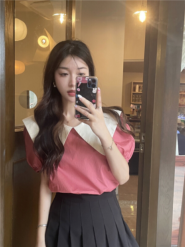 [y.jia EJA] bow tie large lapel shirt 1080\pcz