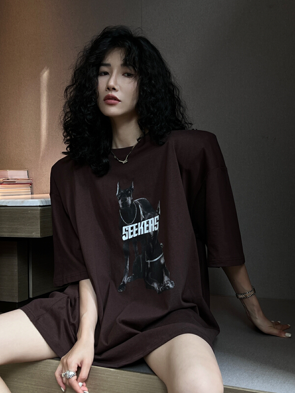 [all in] casual dog short sleeve T-shirt 4242\ozq
