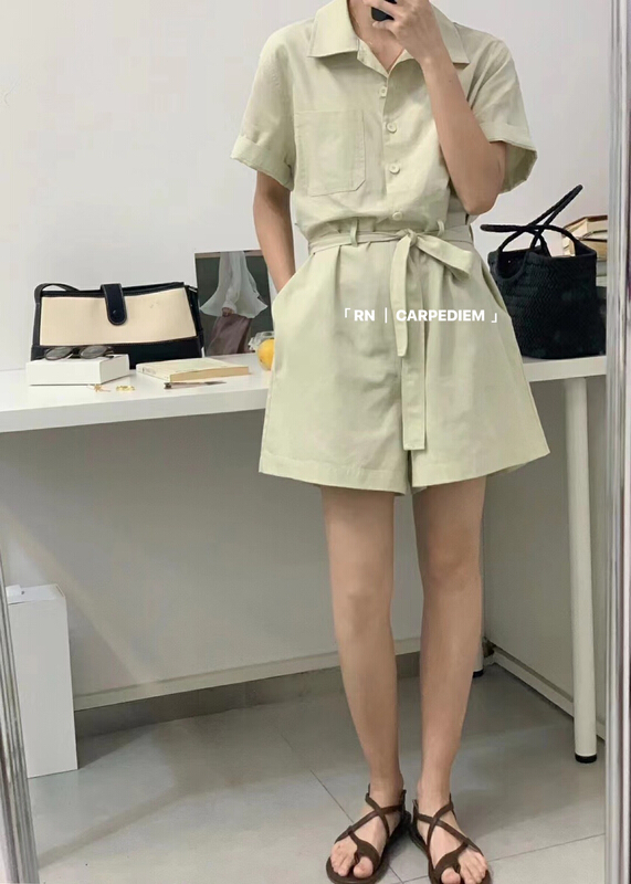 [RN] commuting simple high waist slim overalls (with belt) 81323\ll