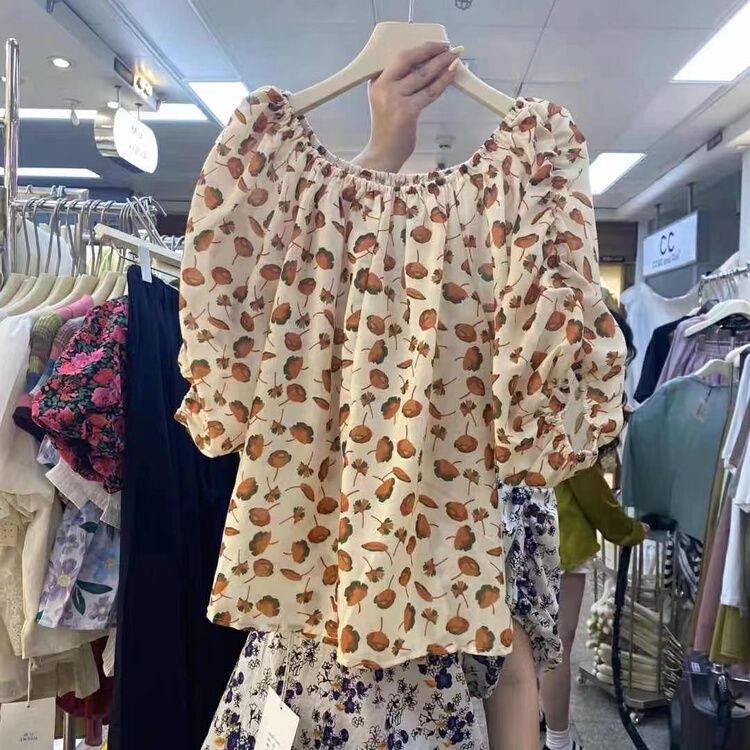 【 Susan 】 fresh and deciduous temperament versatile shirt 19106\lsw
