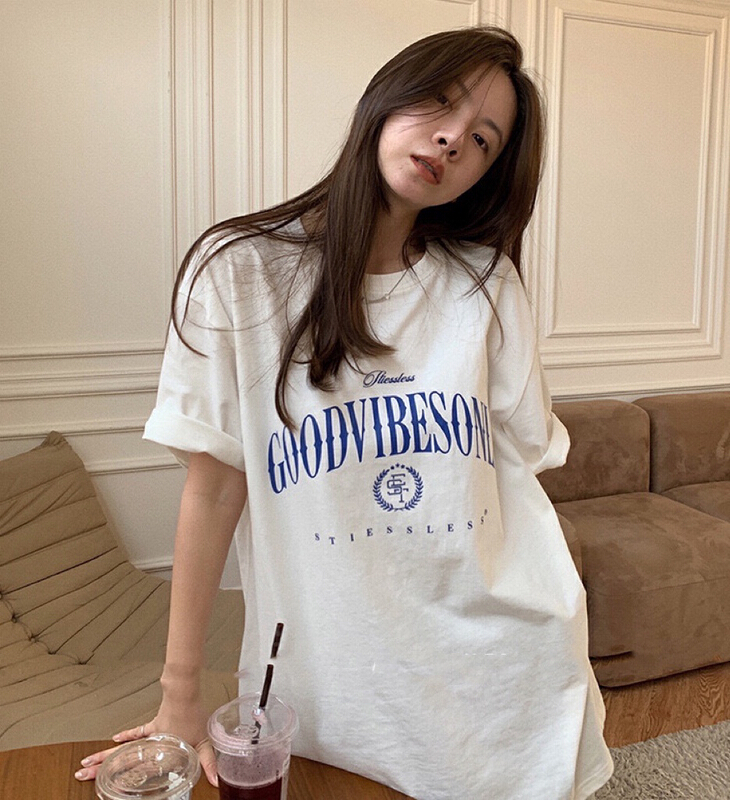[wgwe] personalized letters casual round neck short sleeve T-shirt 1954\pcz