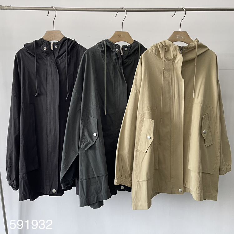 New year in early spring! [fabric] Korean version hooded loose short coat 591932\xyy