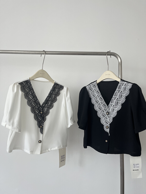 [RS] French retro stitched lace blouse dh2261\xyy