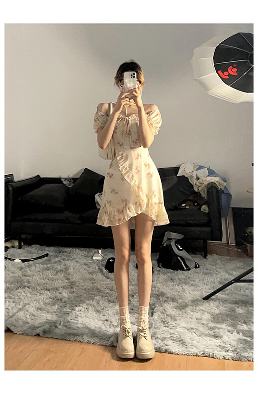 【BY】氛圍感韓系溫柔風連衣裙  0015#  CL