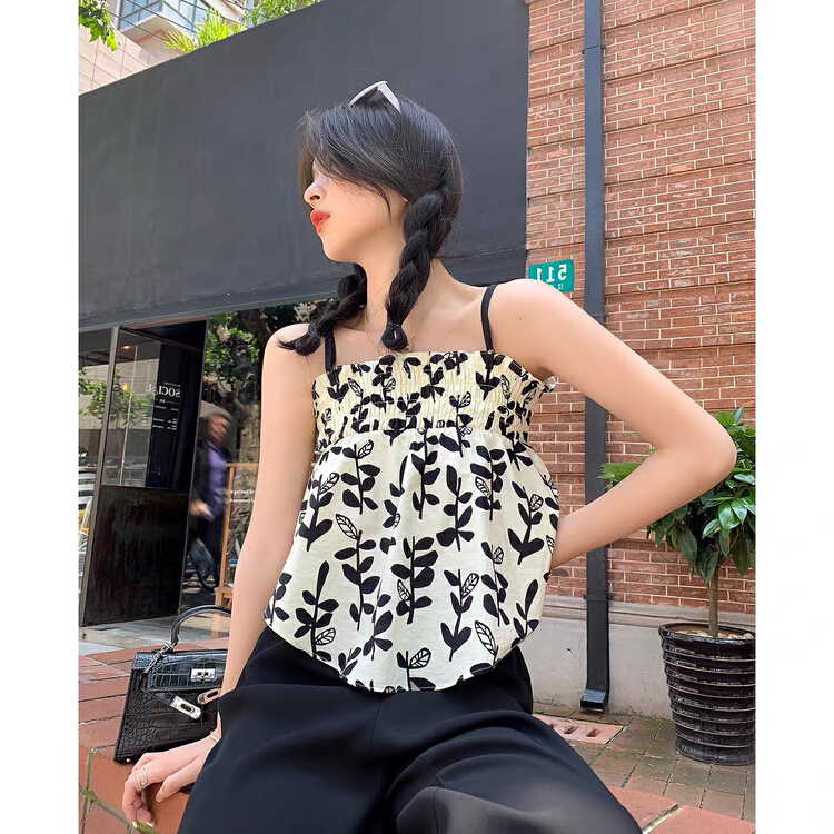 [jun.t] fashion floral versatile vest / sling 6217\pcz
