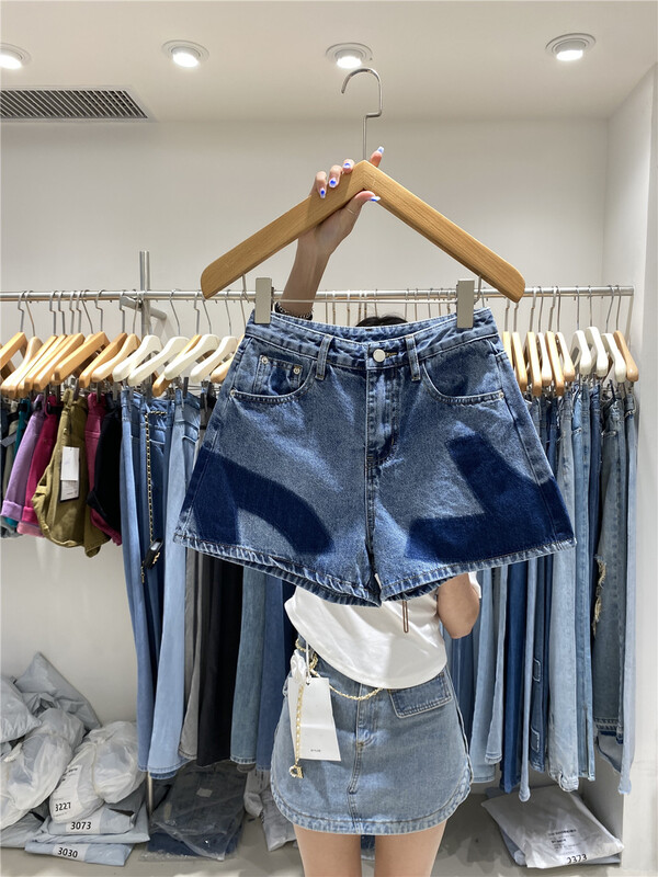 [o not 1] retro denim shorts with panel design ys1-w245\lsw