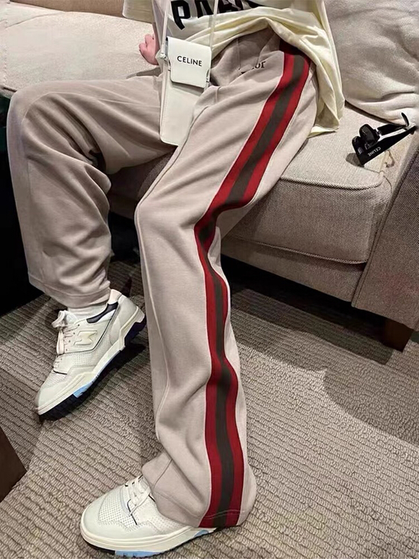 [Lala] Korean color block printed casual pants 3083\wtt