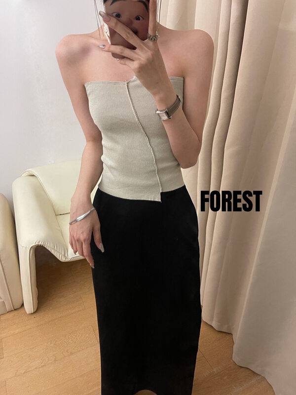 [forest] pure color net comfortable vest (only selling vest) a-8060\l