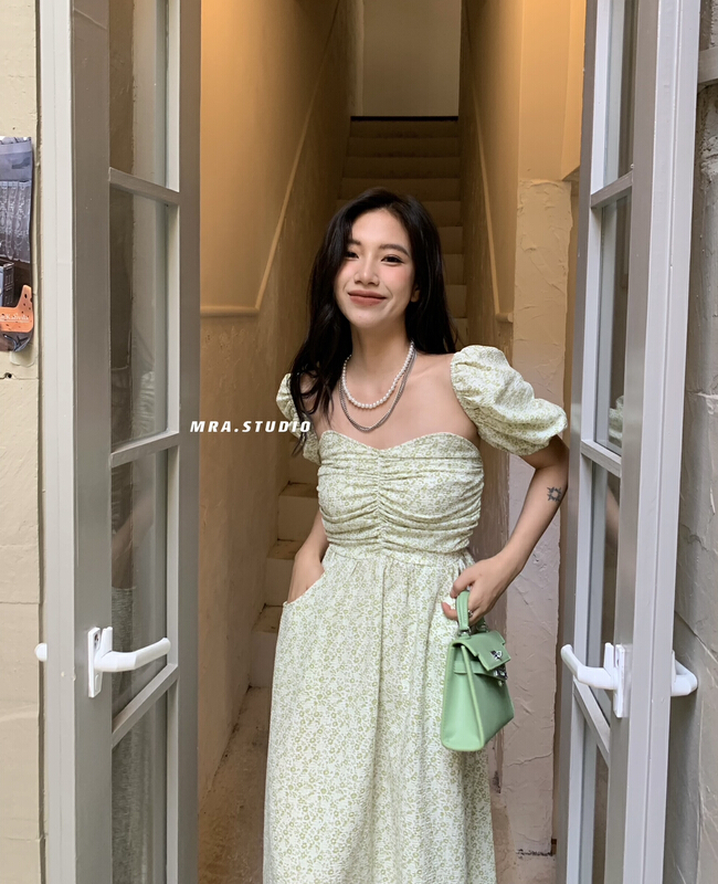 [MRA] Vintage Floral two wear slim dress (with sleeves) xt5057