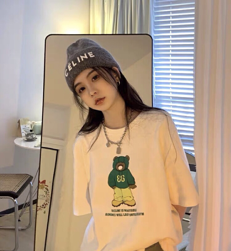In early summer! [Ziyi family] bear print age reducing short sleeve T-shirt ys1-0130\wtt