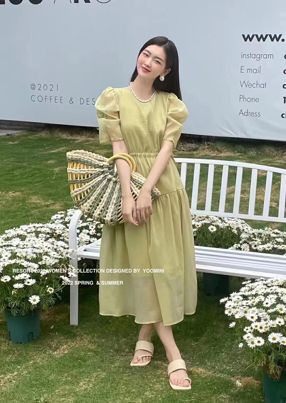 In early summer! [Yingying new clothes] Korean style versatile dress 7115\cl