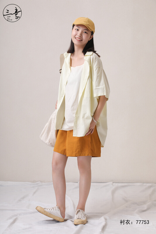 [original three element clothes] simple temperament casual loose shirt 77753