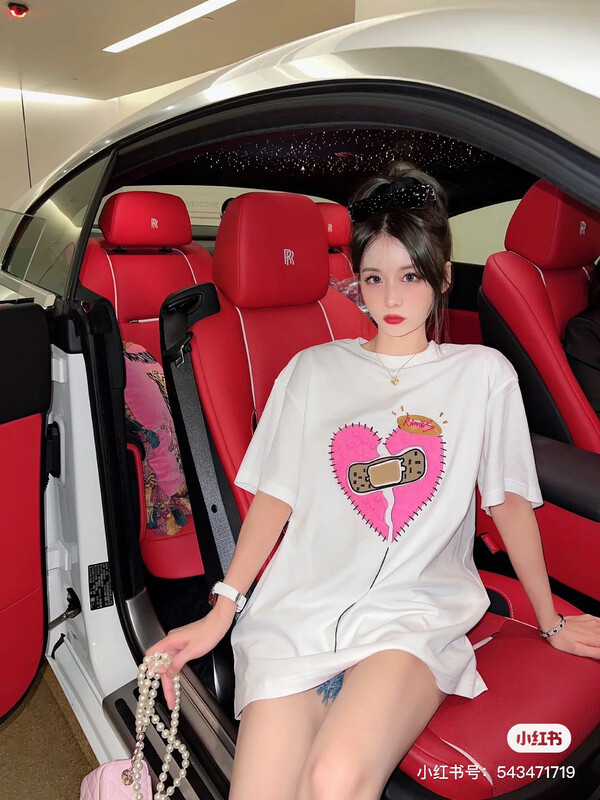 [m.zz] love printed loose short sleeve T-shirt 9138\lsw