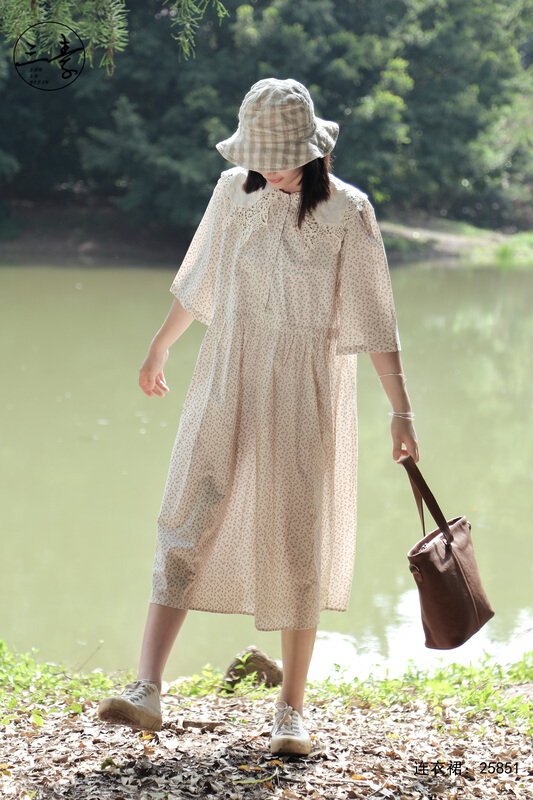 Original price 88.99! [original three element clothing] cotton polka dot dress 25851 \xyj