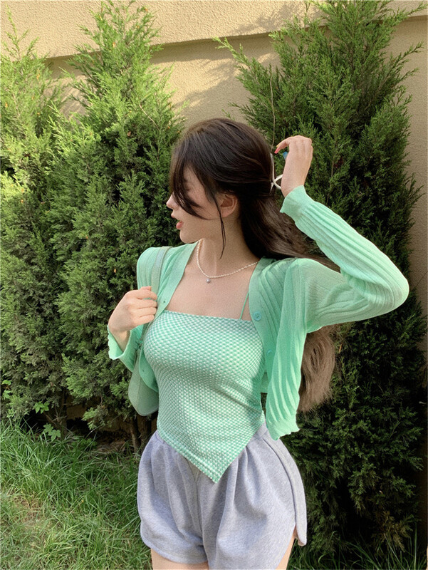 [d.ffstudio] simple leisure slim fitting V-neck single breasted knitted cardigan (only for cardigan) ys1-1199\wtt