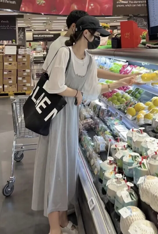 [JH] letter cotton T-shirt + strap dress set (excluding matching) 41943\pcz