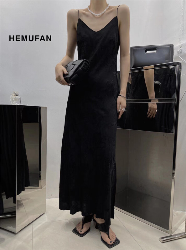 [hemufan hemufan] senior silk jacquard suspender dress 3725\l