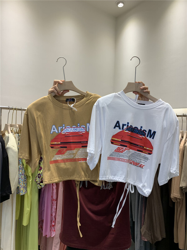 [Yan Zhen] automobile backless design Short Sleeve T-shirt 98858\pcz