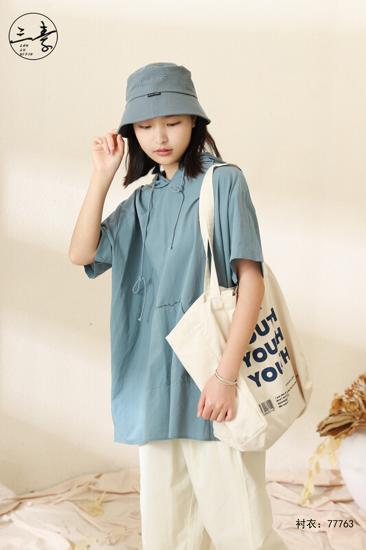 Original price: 62.04! [original three element clothing] simple leisure sports sunscreen shirt small shirt 77763\xyj